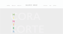 Desktop Screenshot of galerie-kruse-flensburg.de